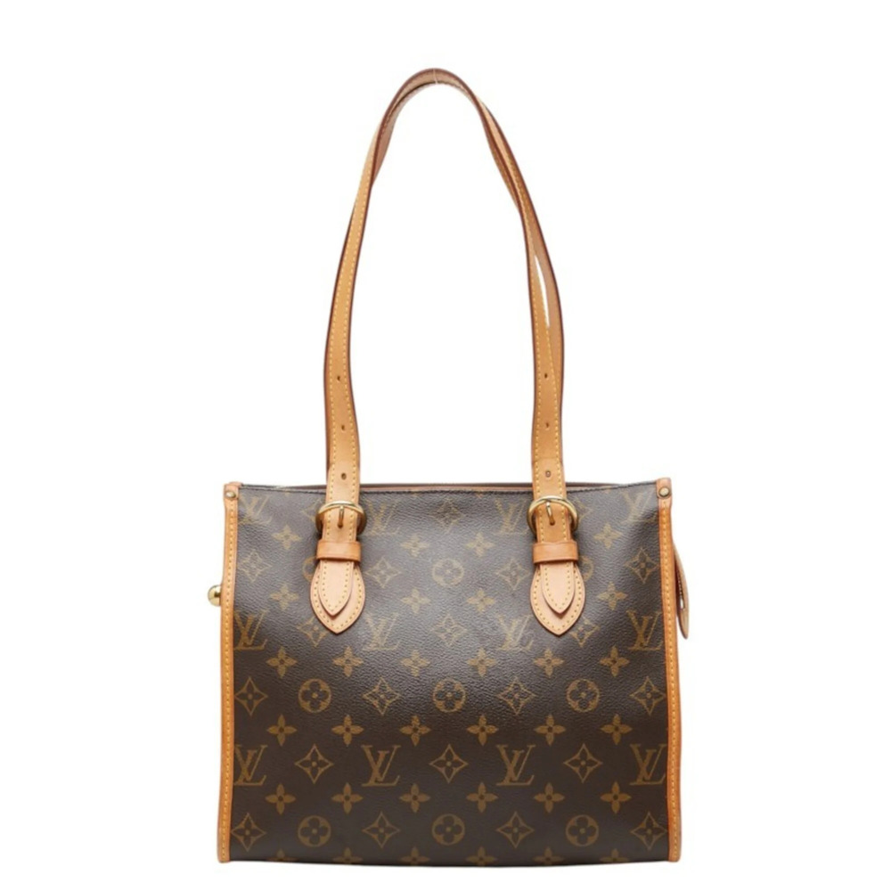 Louis Vuitton Monogram Popincourt Tote Bag Shoulder M40007 Brown Leather Wome...